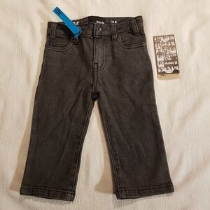 Hurley black wash boys 12 months jeans